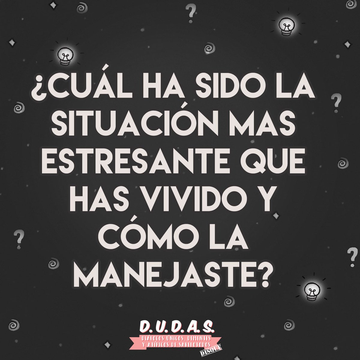 dudologos's tweet photo. ¡Hola! Te compartimos la pregunta de nuestro episodio: #TodoLoQueNoPuedoControlar.🤖💭
No podemos esperar para leer tus respuestas.🤓📝 

▶️https://t.co/LcUZ9x8qC7
▶️https://t.co/HU2UPd5Zhq
▶️https://t.co/IoITHWoIE5 https://t.co/rcuW8ASCNn