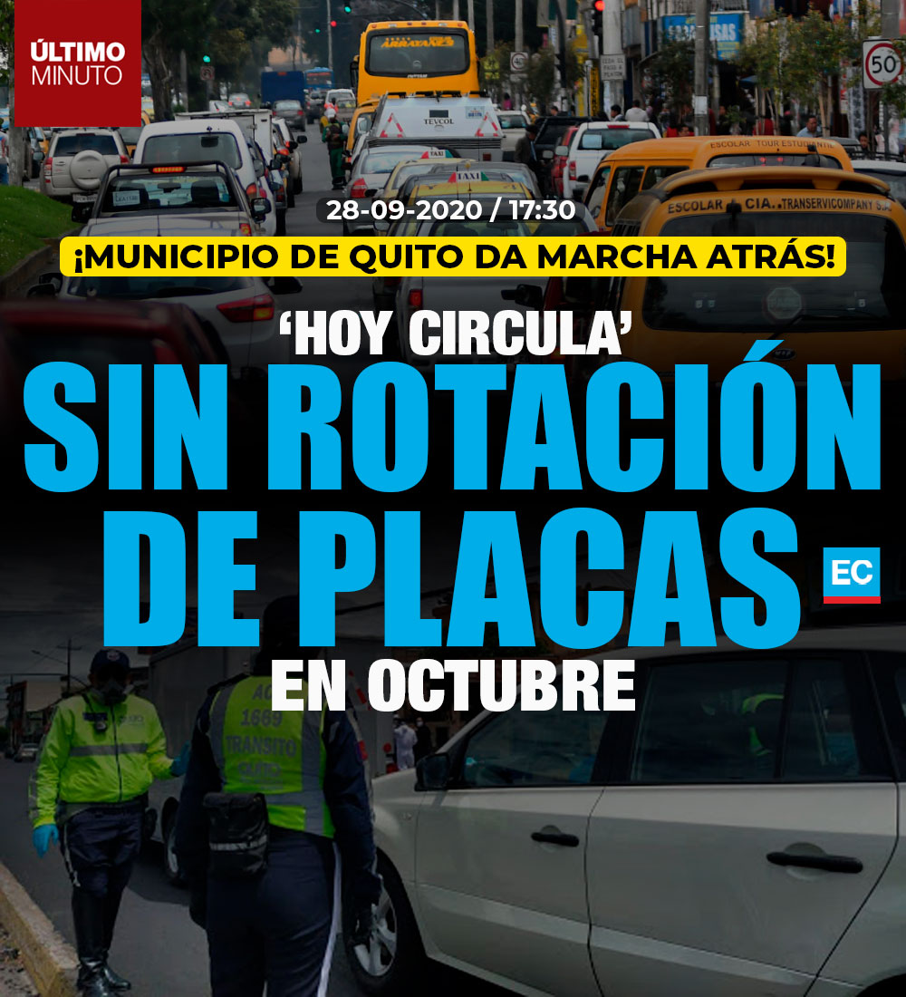 elcomerciocom's tweet photo. #URGENTE | ¡Municipio de #Quito da marcha atrás! Plan ‘Hoy Circula’ sin rotación de placas en octubre del 2020. ¿Qué implica? » https://t.co/CICV2UVLP3 https://t.co/viMqEIqbaH