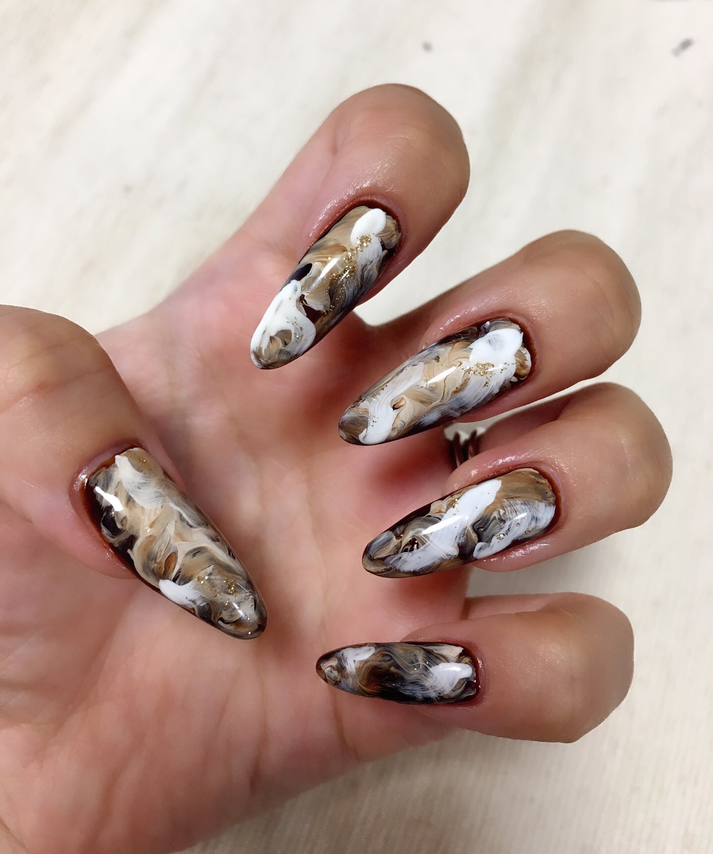 Sharon S Nails ニュアンス ラテネイル ジェル ネイル ジェルネイル ミスミラージュ ミスミラージュジェル ニュアンスネイル ラテネイル 秋 秋ネイル 可愛いネイル ハンド ロングネイル 青梅線 福生市 羽村市 福生 福生ネイル 福生ネイルサロン 福生自宅