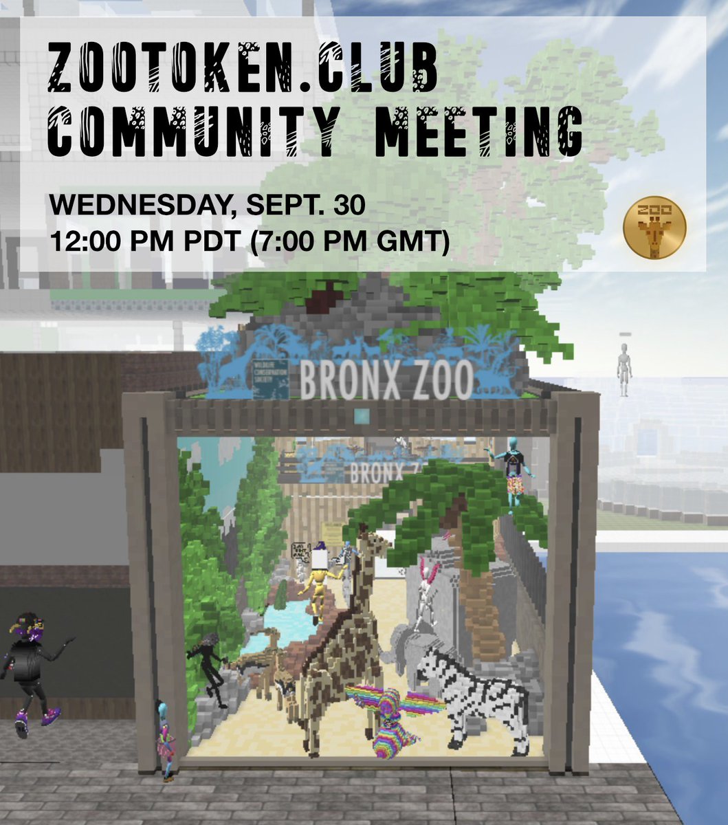 Zoo Token On Twitter Our First Zoo Token Community Meeting Is Happening This Wednesday At 12pm Pdt 3pm Est 7 Pm Gmt We Will Review Upcoming Zoo Proposals And Discuss What S