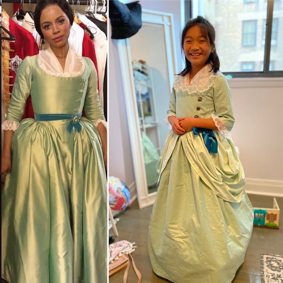 TreTre0's tweet photo. My girl ready for her Halloween debut as Eliza! Thank you @HamiltonMusical for being a source of inspiration and refuge during quarantine! Thank you @KrystalJoyBrown bringing our Eliza to life! #hamiltonmusical #hamiltonkids #hamfam #hamilkids https://t.co/yQD97pwlAi
