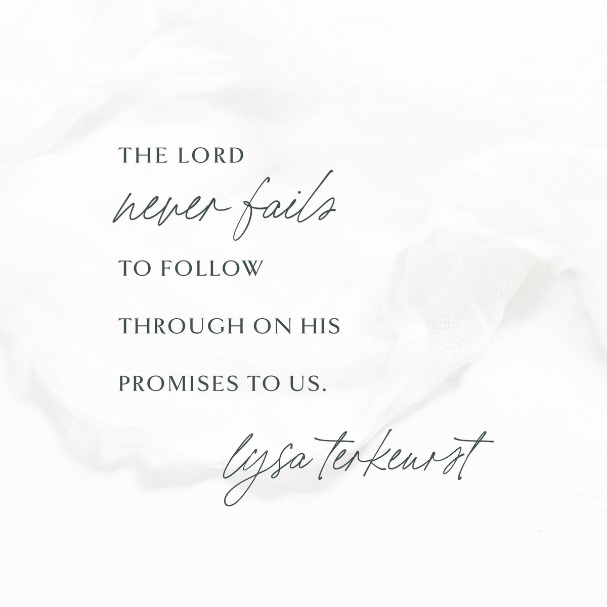 LysaTerKeurst's tweet photo. Whenever we get lost in what feels too hard, we can remember God is unchanging, always true, &amp; never fails to follow through on His promises to us. He is never late, never untrustworthy, &amp; loves us more than we could begin to comprehend.

God can be trusted, &amp; we can rest in Him. https://t.co/qF1w6ekGwA