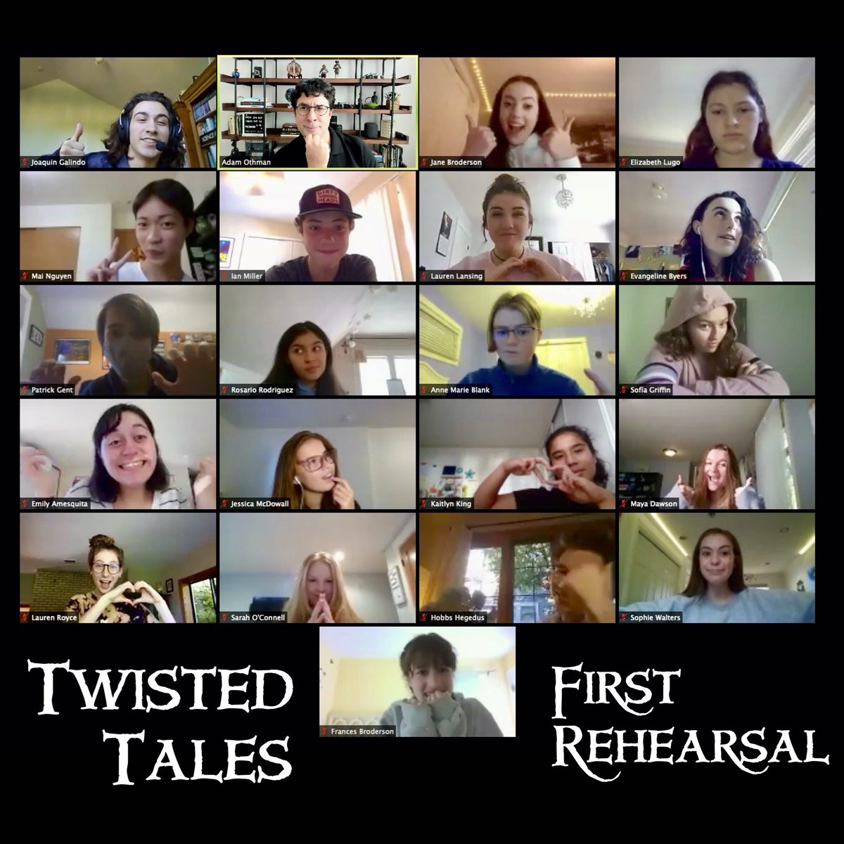 seaprepdrama's tweet image. First rehearsal for our fall virtual production of Twisted Tales: Stories Reimagined. A new twist on classic tales. #roleprep #firstrehearsal #twistedtales #devisedtheatre