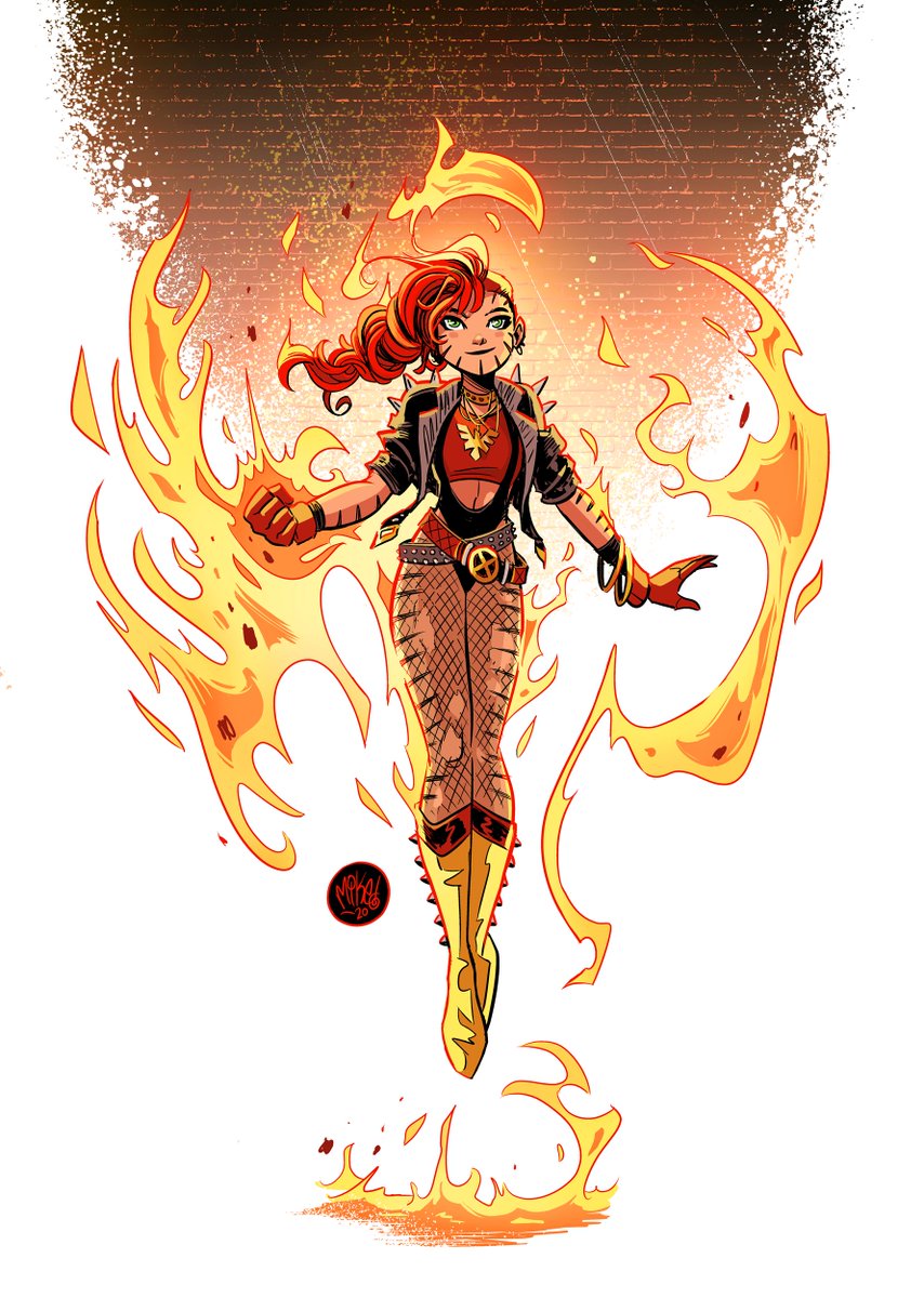 mikemaihack's tweet photo. For a few years now I've been drawing 80's X-Ladies for one of my patrons and thought this Rachel Grey redesign they suggested came out kinda cool. https://t.co/UkL6mZWXrE
