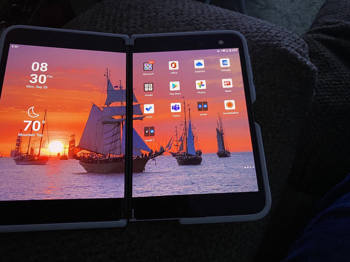 Thoroughly enjoying the #SurfaceDuo !