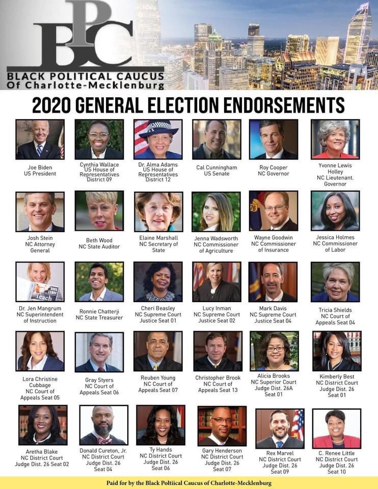 Judge_Marvel's tweet photo. I am grateful for the endorsement of the @BPCCharlotte #2020Election #ncpol #MecklenburgCountyNC #JudgesMatter #KeepJudgeMarvel #MarvelForMeck https://t.co/uuIHhPGP1l