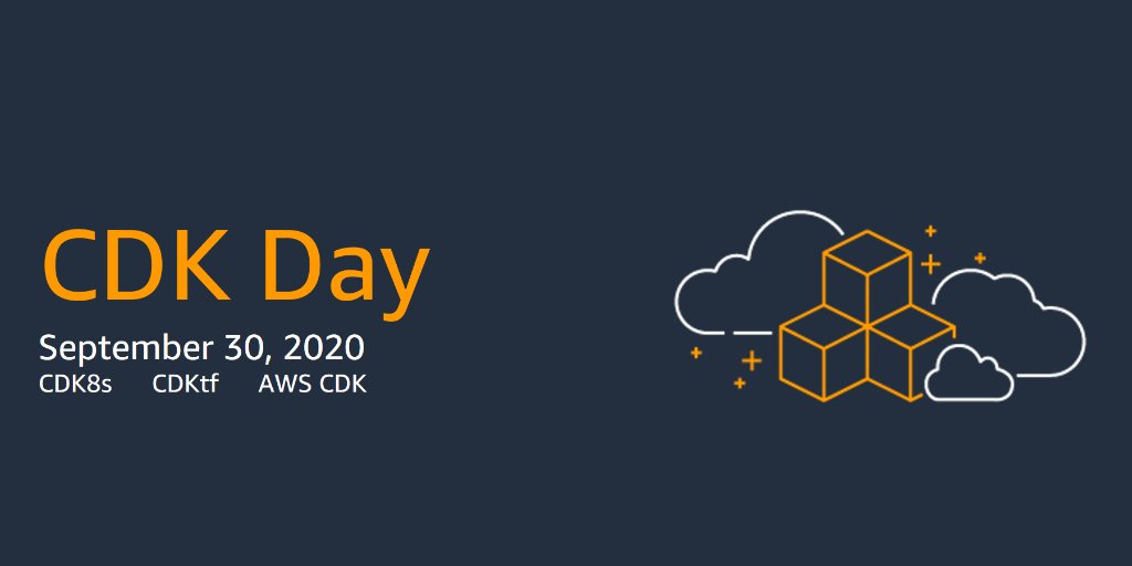 awscloud's tweet photo. Talks from the first ever CDK day have been selected &amp; the community is gearing up for the September 30th virtual event! Come hear from speakers like AWS CDK Principal Engineer @emeshbi &amp; more: https://t.co/t3GNegCpjW https://t.co/kHmevwhua1