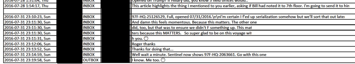 AHA! FBI OPENED CROSSFIRE HURRICANE AND SOME AGENTS WERE TALKING ABOUT !!!!! wait that seems utterly normal given everything we've heard.Also you can turn on  #TheComeyRule   in 9 minutes and see why they'd be discussing this.