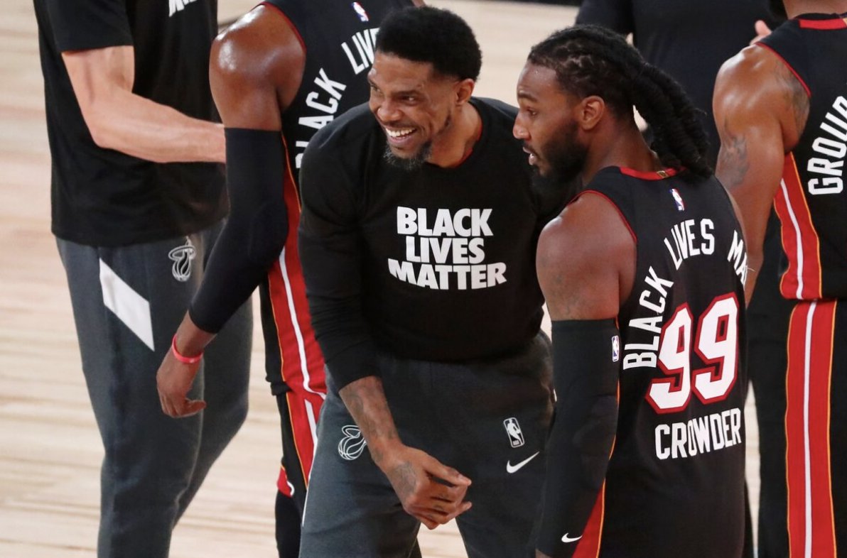 6) Udonis Haslem is considered the heart and soul of the Miami Heat.His story:- Undrafted in '02- Spent a year in France- Lost 50lbs in 8 months- Signed with Heat in '03- 3x NBA ChampionThe craziest part?Haslem has played with Jae Crowder and his father, Corey.