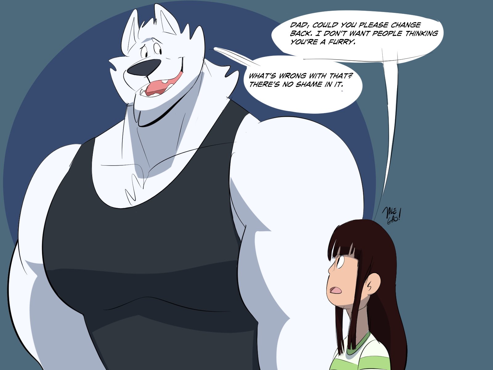Talégas on X: Furry Dad. (Wolf-Man related) t.coUr73zMQi0y  X