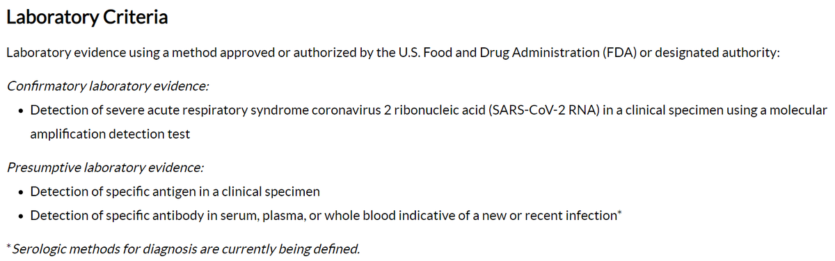 I posted this thread earlier because there's a serious challenge ahead: now that antigen tests are being used on a huge scale (WHO bought 120M; Abbott is producing ~50M/month), key Q is: what to do w/ result?CDC says: + antigen test = "presumptive case". https://wwwn.cdc.gov/nndss/conditions/coronavirus-disease-2019-covid-19/case-definition/2020/  https://twitter.com/DiseaseEcology/status/1310735831666024448