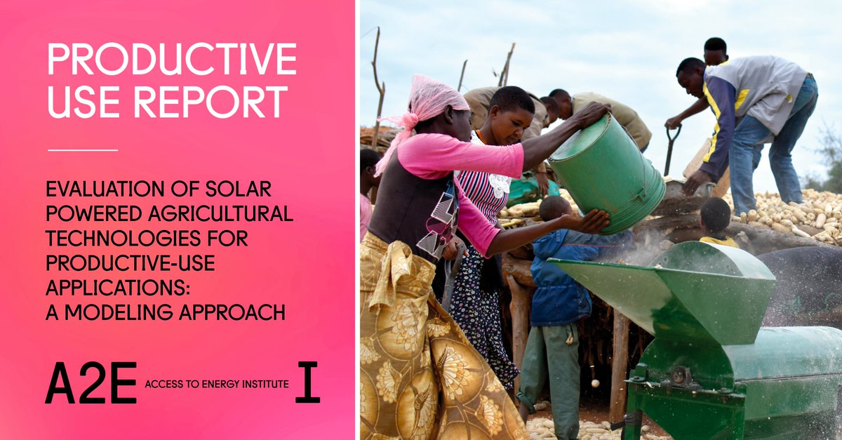 What makes or brakes a successful #solar productive use appliance? <a href="/A2EI_/">Access to Energy Institute (A2EI)</a> has developed a systematic methodology &amp; published a report to jointly discuss this – and help find solutions for successful adoption &amp; scaling: a2ei.org/news/productiv…
#StopGuessing #SDG7 #LeaveNoOneBehind