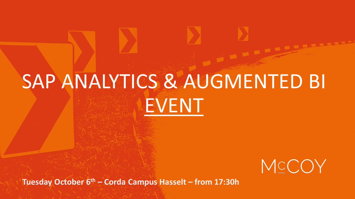 Have you registered yet for our partner's physical event? Let's discover all latest news and trends regarding augmented BI for SAP, together with @Iver and <a href="/Tom/">Tom</a>.   
October 6th, Hasselt Corda campus 

➡️ sapience.be/event/customer…

 #innovation #technology #masterclass #augmentedBI