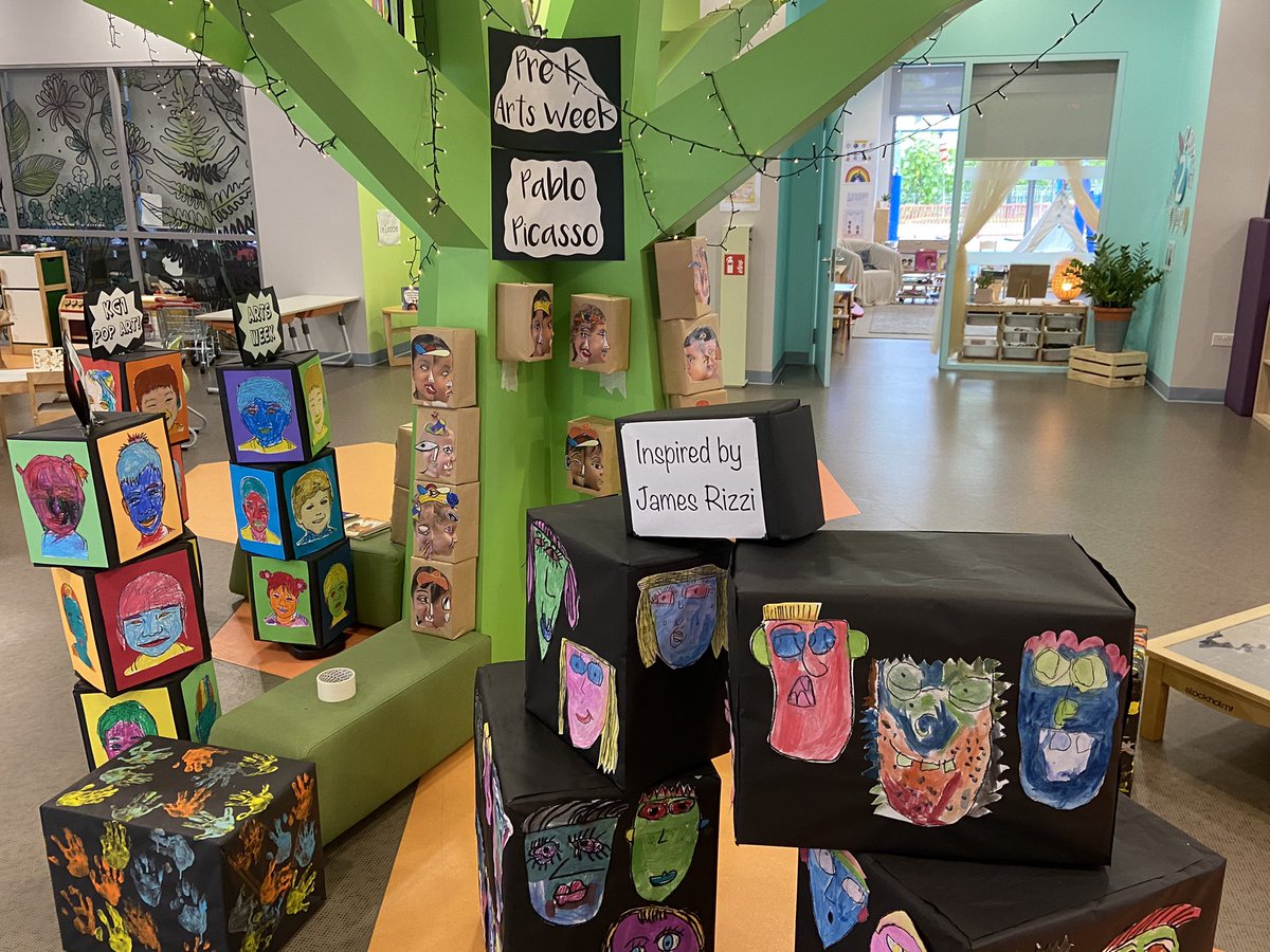 Love this art display by our EY students and teachers to promote Arts Week <a href="/GEMS_PreK/">Pre-K Teachers</a> @GEMS_Singapore #EYPYGEMS #visualarts