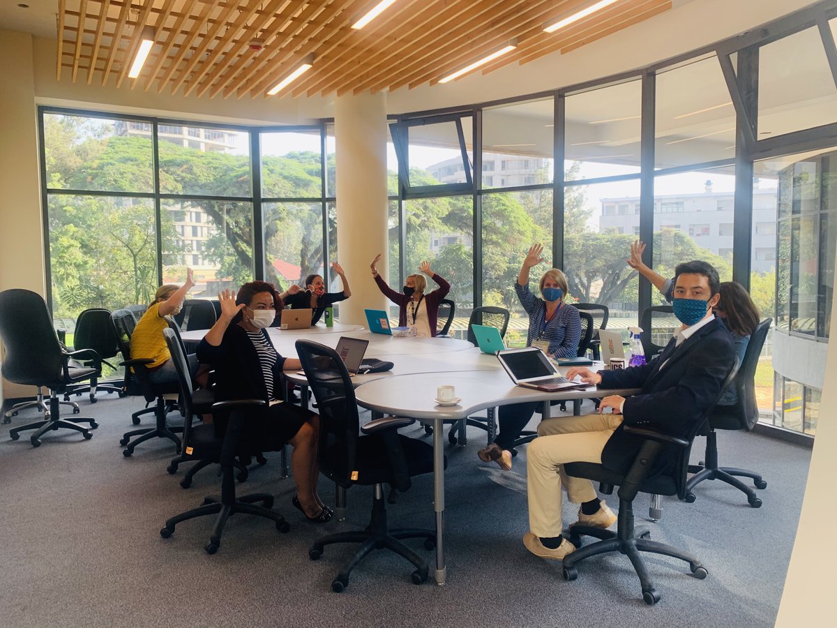 Just a happy Elementary School leadership meeting taking place in week 2 of our new normal! #ICSWayAddis #safetyfirst #newnormal