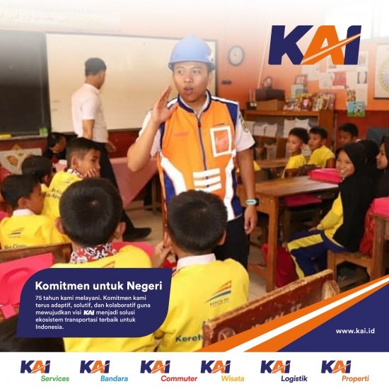 yudajuliana's tweet photo. Komitmen KAI Untuk Negeri

75 Tahun PT KAI melayani. Komitmen PT KAI untuk selalu adaftif, solutif dan kolaboratif guna mewujudkan Visi PT KAI, yaitu menjadi solusi ekosistem transportasi terbaik untuk Indonesia.

#LogoBaruKAI #75KAI #75TahunKAI #75TahunKAIMelayani #KAIMengajar https://t.co/dPC8OBPsE6