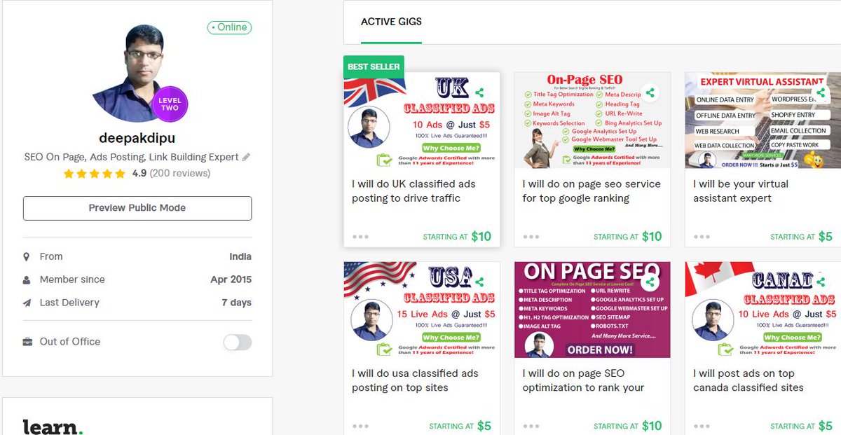 deepakseoexpert's tweet photo. SEO On Page, Ads Posting, Link Building Expert - Level 2 Seller Over 200+ Reviews : https://t.co/N1DDWgHbLv
#fiverr #fiverrseller #level2seller #fiverrseoexpert #onpageseo #adsposting #linkbuilding #seobacklinks https://t.co/VGEpbiEcou