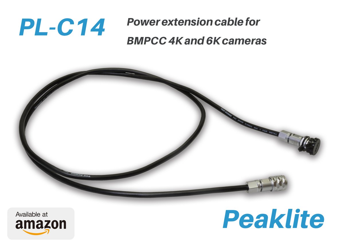 peaklite's tweet photo. Peaklite PL-C14 Power Extension Cable for BMPCC 4K and 6K Cameras. 36" Length. Available @amazon for just US$23.99
#peaklite #amazon #bmpcc4k #bmpcc6k #cinemacamera #cameragear #cinematography #filmmaking #cable #blackmagicdesign https://t.co/KvLT0lqjXE