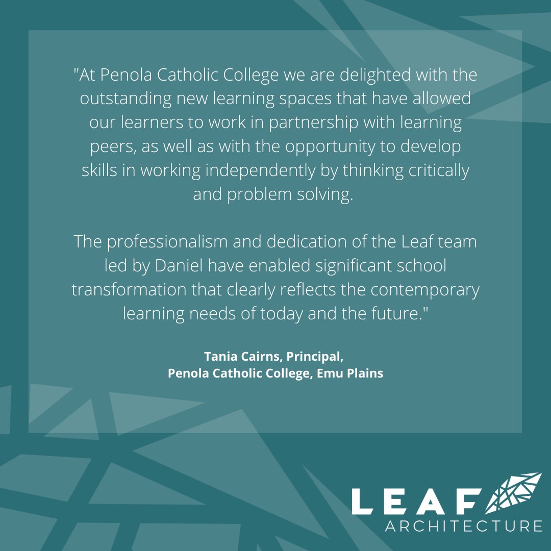 leaf_arch's tweet photo. It is always a pleasure receiving positive feedback from our clients.
#leafarchitecture #penolacatholiccollege #schooldesign https://t.co/P1vcNjlEgJ