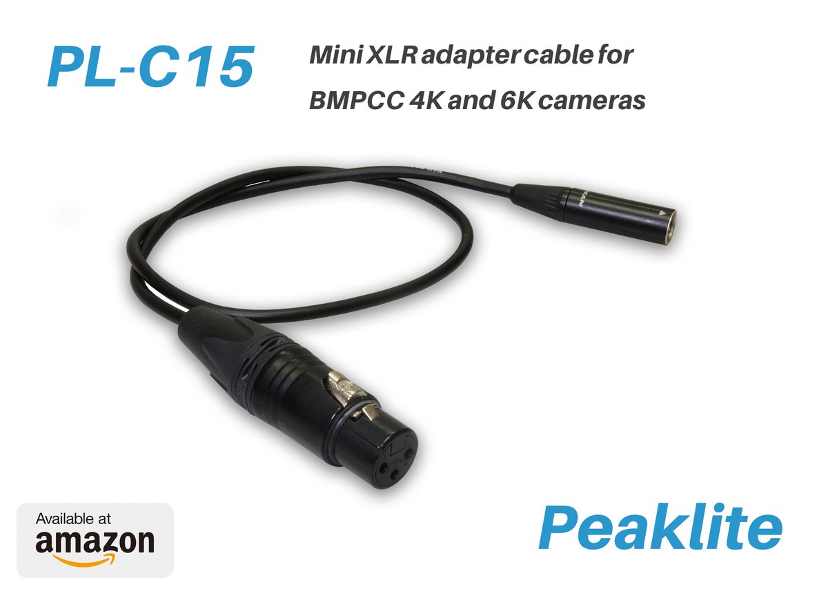 peaklite's tweet photo. Peaklite PL-C15 Mini XLR Adapter for BMPCC 4K/6K Cameras and Video Assist Monitor. Available @amazon for just US$19.99
#peaklite #amazon #bmpcc4k #bmpcc6k #cinemacamera #cinematography #filmmaking #blackmagicdesign #xlr #minixlr #neutrik #audiogear https://t.co/F9eSoeP0pB