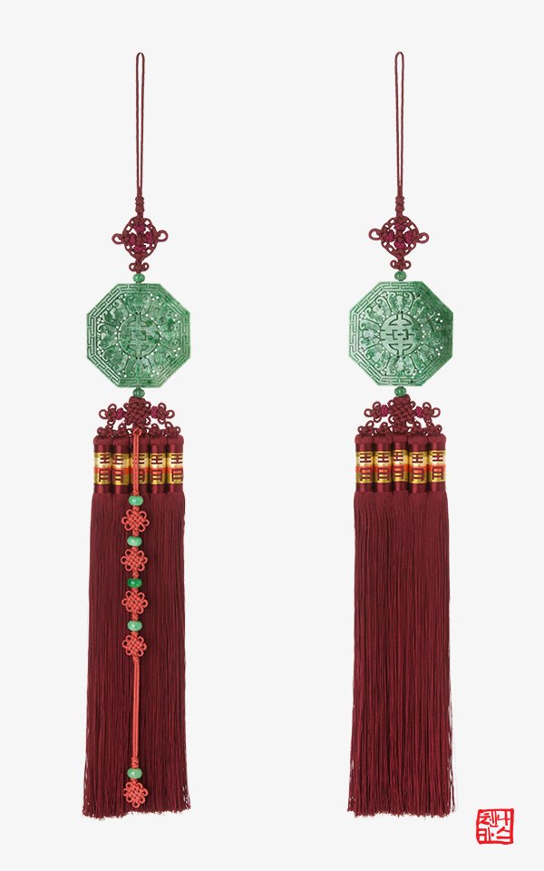 Other members (I see Yoongi and JK here) are wearing "Norigae" here, a typical traditional Korean accessory usually worn by women. But men also wore them! There are millions of different design and they all have different meanings