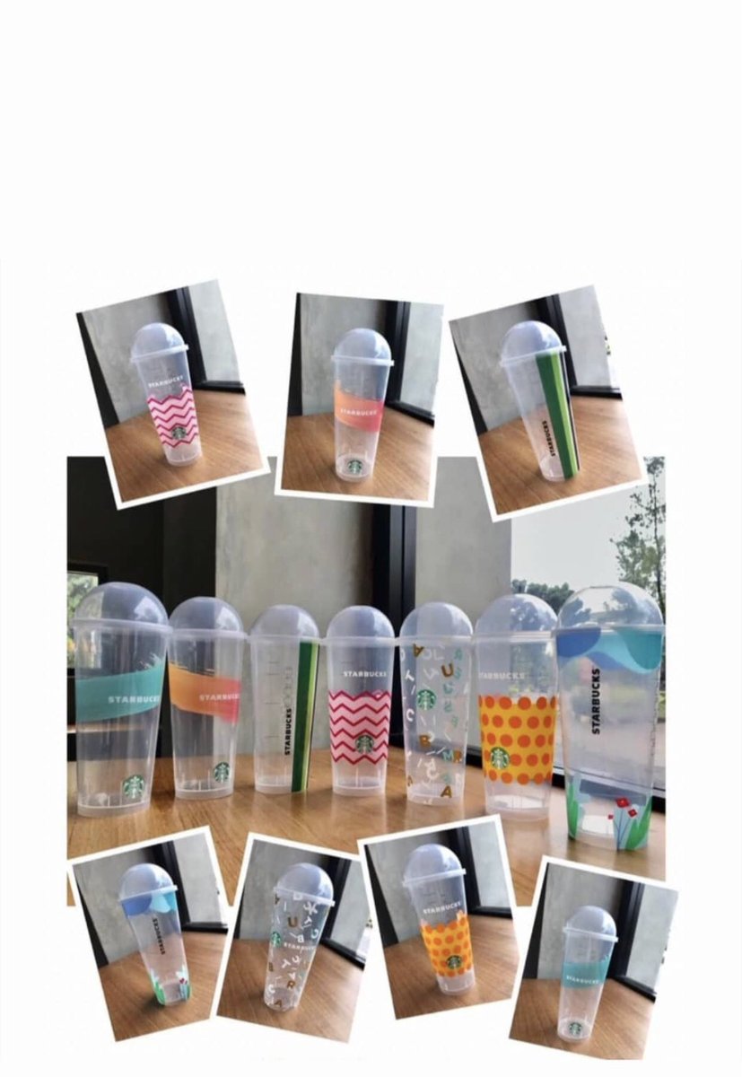 Hi guys, aku jual reusable cup sbux nih only 10k/pcs. Masih lengkap. Cus order