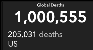  #Covid19 thread: So the global death toll — which is certainly an underestimate — has topped 1M deaths.10 months ago we had no inkling a new coronavirus was soon about to change life on earth for possibly years. This is so not just like seasonal flu.