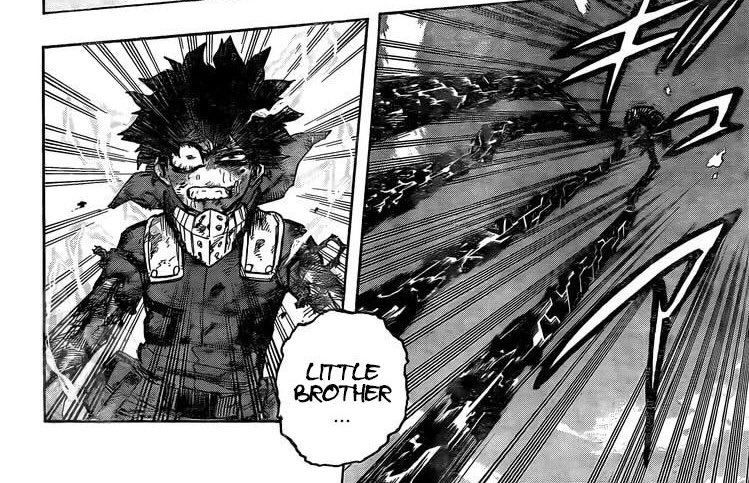 consider: the juxtaposition of AFO through shiggy calling izuku little brother just as katsuki saves his own figurative little brother. put me in a home!