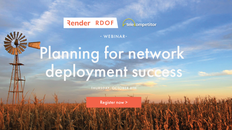 RenderNetworks's tweet photo. Next week, @LoriLSherwood & @sampratt__ join forces with @telecompetitor to share key considerations for a successful #RDOF and #CAFII funding and network delivery process.
Secure your digital seat today: https://t.co/G1Kdevvmyz https://t.co/0fpmhazH2G
