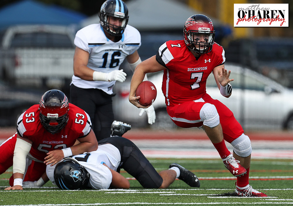 moharenphoto's tweet photo. One year ago on this date @DCRedDevilFB QB's Tim Graham &amp; @RobertGeiss7 had a combined 252 yards and each a TD against @JHU_Football on #Homecoming weekend at #BiddleField. @DickinsonCol @DsonRedDevils @CoachFordyce_DC #ForksUp #RollDevs #DsonRedDevils #GoRedDevils #RedDevils https://t.co/jFGUaDpWzM