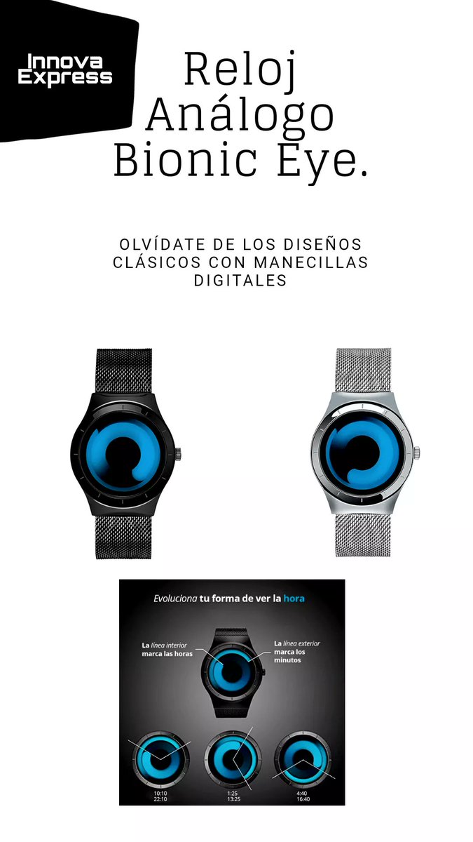 innova_express's tweet photo. 🔥¡¡¡Nuevo Reloj Análogo Bionic Eye!!!🔥 Olvídate de los diseños clásicos con manecillas y digitales.⌚
Envía mensaje o WhatsApp para más información⬇️
📲55-8096-0819
📲55-7666-4576

#relojes #Innovacion #caballero #compras #compraenlinea #CDMX #innovaexpress https://t.co/YczES1Idaz