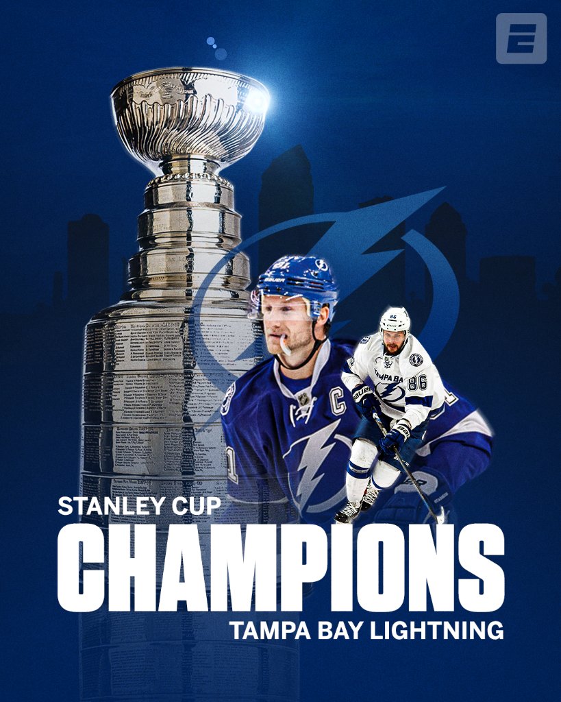 Tampa Bay Lightning 2020 Stanley Cup Champions Starter Mat - 19x30