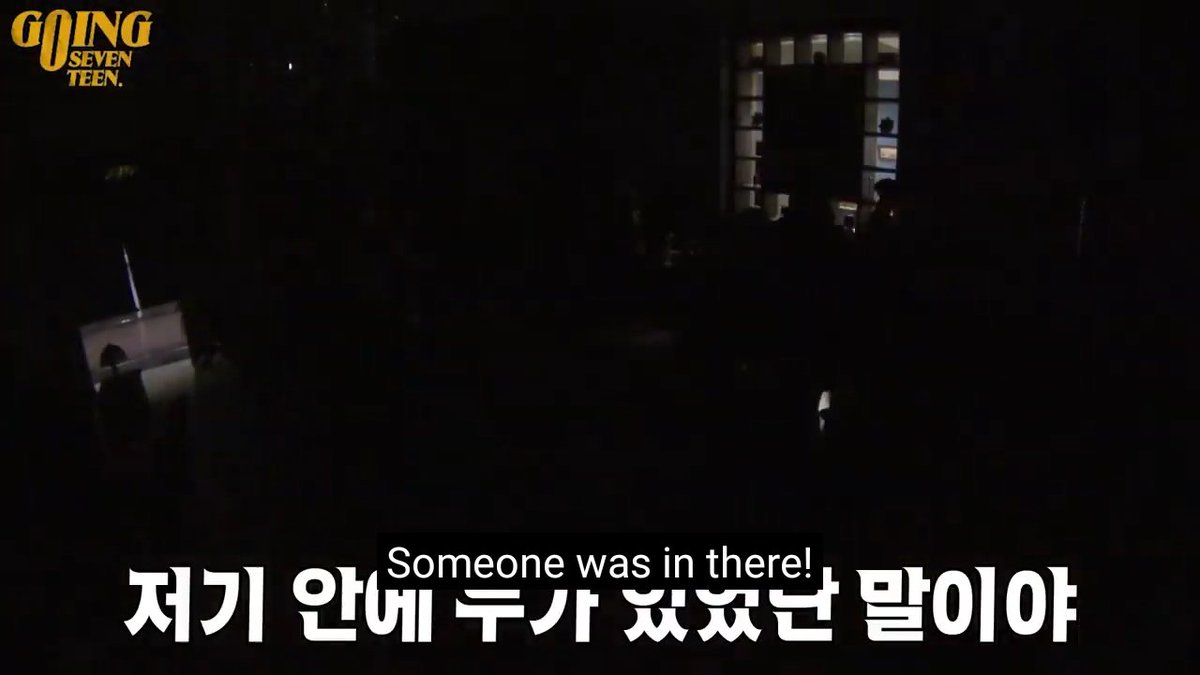 also cheol saw someone there before he d word. he's not with jeonghan, they're in the diff room tho, it could be dino.