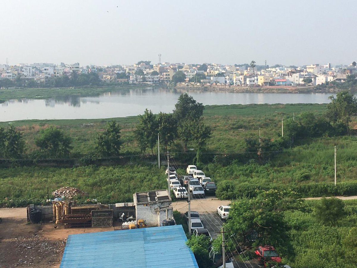OwaMh2's tweet photo. @arvindkumar_ias @KTRTRS @IPRTelangana @TSMAUDOnline @GHMCOnline @HMDA_Gov Govt is turning blind eye at these illegal constructions on FTL lake bed encroachments. The lake cleaning was 30% done and left with its own fate. It seems you are weak at your knees to do your job to reclaim the lake bed @ktrtrs
@arvindkumar_ias https://t.co/RzntXgWRB8