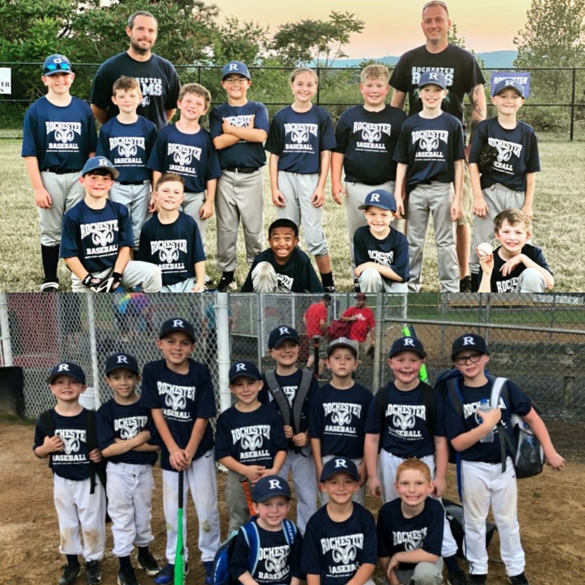 Rochybaseball's tweet photo. As our season comes to an end, we want to thank the parents, families, coaches and players for coming together and making this a great season! Both teams made it to the playoffs.  The Minor League placed 3rd in the county! ⚾️🐏⚾️ #ROCHYPRIDE #RAMTOUGH #baseballlife https://t.co/kQwGCaYm1o
