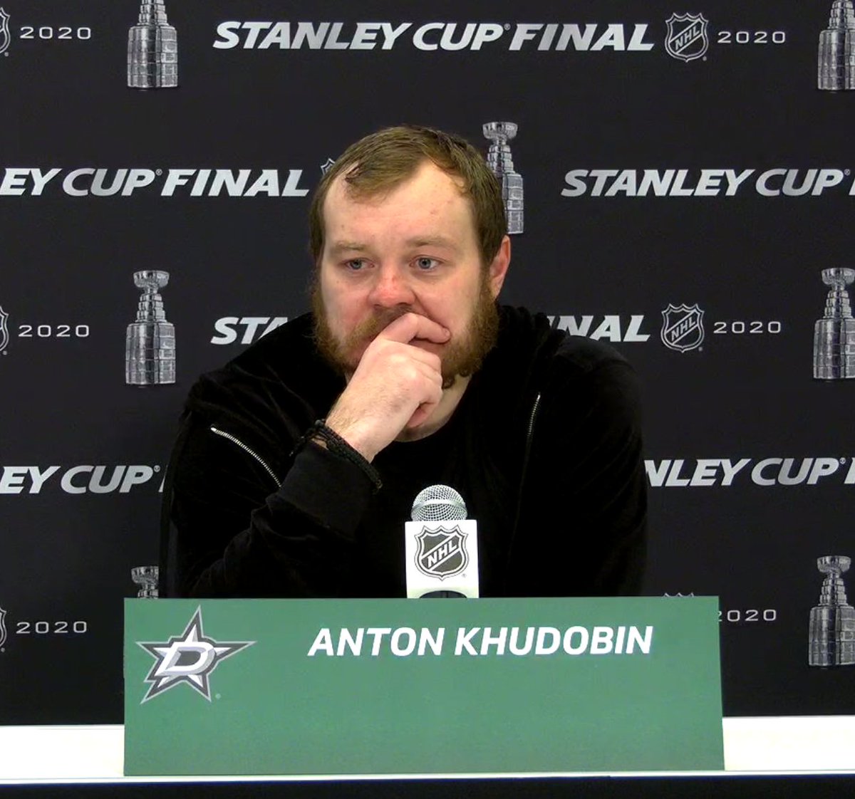 'There's no feelings right now. Just empty,' Anton Khudobin said about the loss.