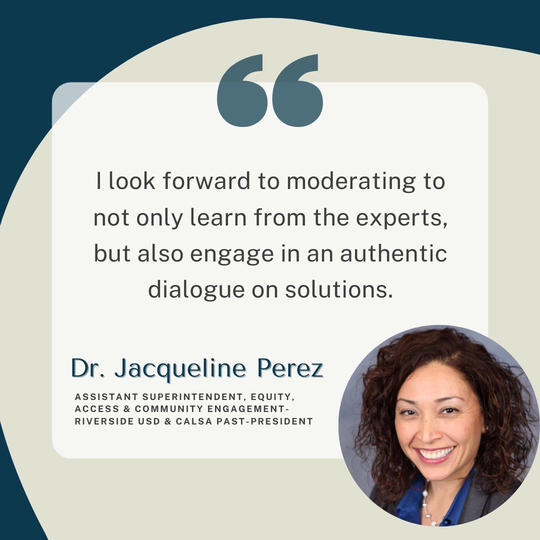We're so excited to have Dr. Jacqueline Perez moderate our webinar this Wednesday, September 30th from 11:00 am- 12:00 pm!😄  

Make sure to join the discussion on gaining practical strategies when working with families during COVID!  #calsafamilia 

bit.ly/EducationalTri…
