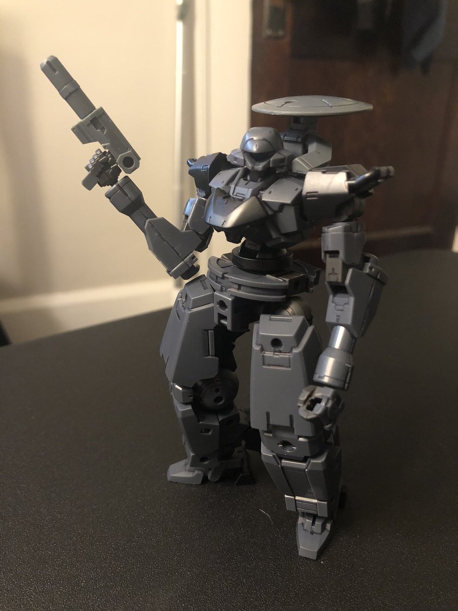 LordNikuru's tweet photo. Second 30 Minute Missions kit done! I love how dumb and chonky this model is, and the blow dryer “handgun” is just... *chef’s kiss*
#30minutemissions #cielnova #plamo https://t.co/VxpYUef8NO