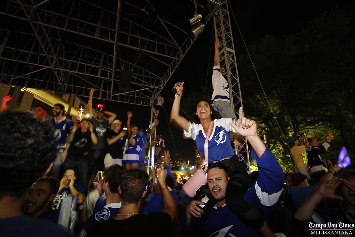 LuisSantana's tweet photo. The scene here at #ThunderAlley  in front of @AmalieArena is clearing out but here are some scene for earlier. #GoBolts #BoltsWin #StanleyCup #tampabaylightning @RealStamkos91 @86Kucherov https://t.co/vI8tONFIHu