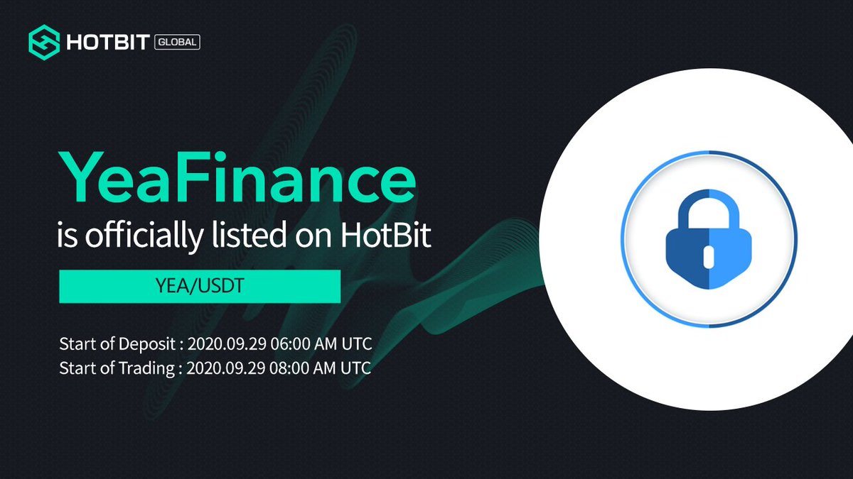 coin_cal's tweet photo. New Events 🙌

Coin : YEA
Date : 29/09/2020
Category : Exchange
Description : YEA is now listing on HOTBIT

#Crypto #hotbit $yea

Telegram link : https://t.co/AwHs3Bw7ON https://t.co/q3dvZTP8Gd