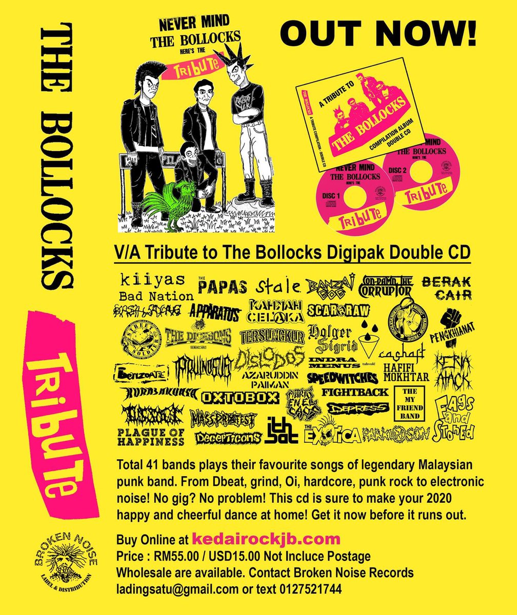 Tribute To The Bollocks Digipack Double CD Out Now!