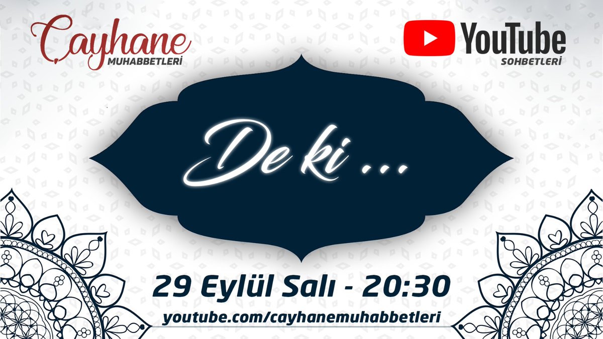 Bugün akşam saat 20:30'da Youtube canlı yayını ile karşınızdayız. 

Sosyal mesafe koyduk diye gönüllerimize de mesafe koyamazdık ki!