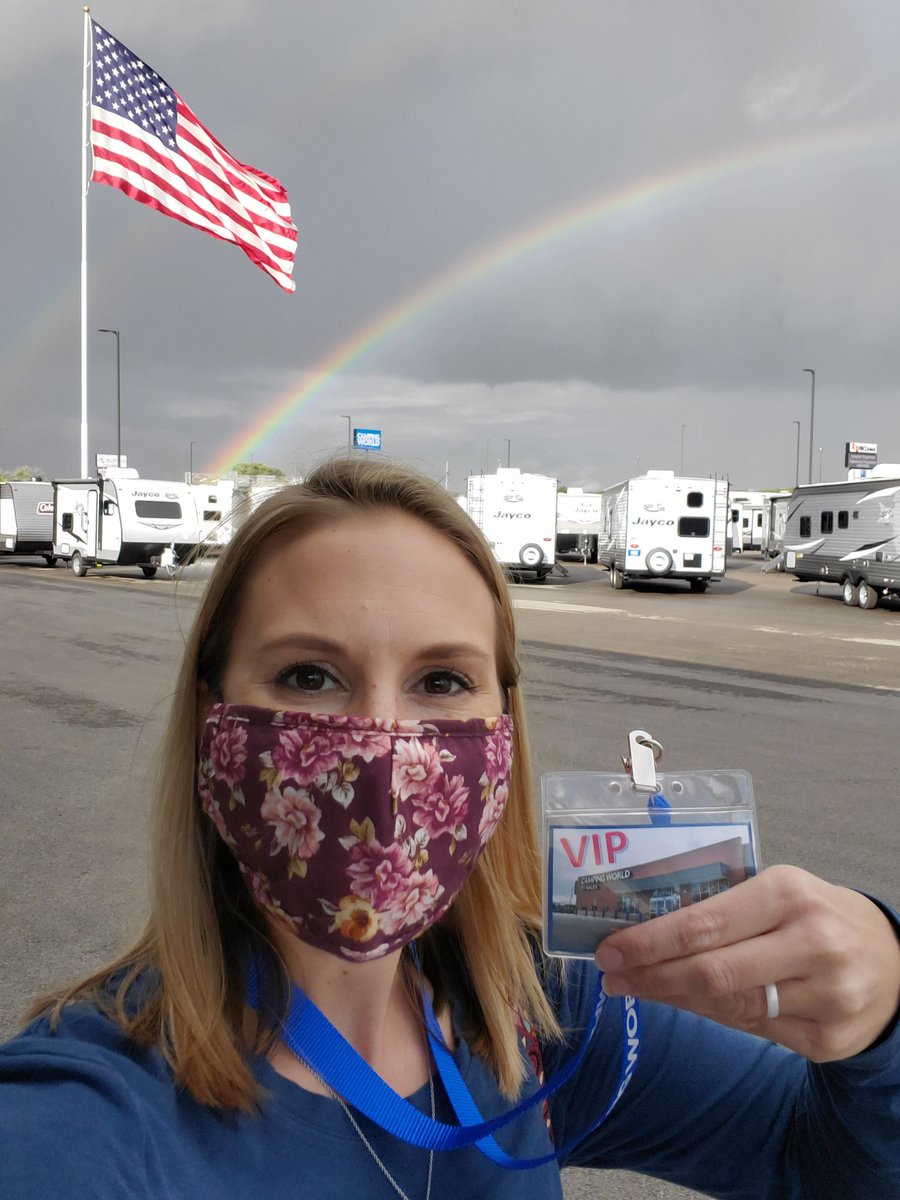 Today I picked up my new RV. I turned the corner to see the RV &amp; there was a rainbow above it. I feel incredibly grateful that I will be able to make a lifetime of memories with my family &amp; friends. THANK YOU SO MUCH <a href="/marcuslemonis/">Marcus Lemonis</a> &amp; the entire <a href="/CampingWorld/">Camping World</a> team #campingworld