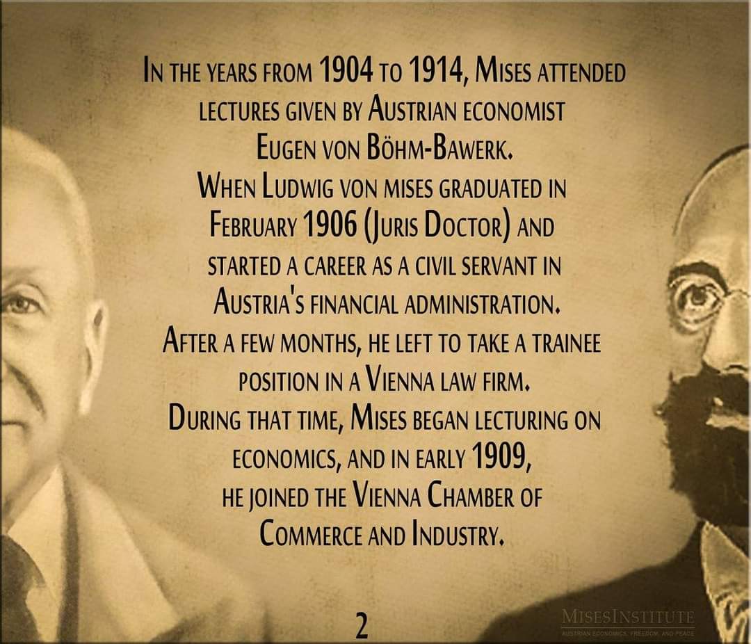 In honor of Ludwig Von Mises birthday, here is a short history about his life: