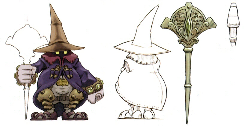 I love love LOVE the Type B and C Black Mages. Gold ornamentation over dark colors is so rad and those little metal kneepads are pure flash.