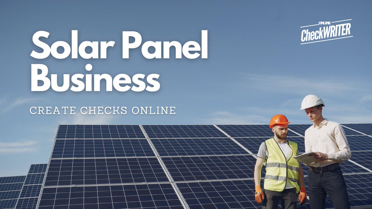 onlinecheckwriter.com/solar-panel-bu…
We have this cloud-based accounting software specially crafted for solar panel business. Now get the advantage of getting paid quickly and thus enhance your business.
#OnlineCheckWriter #SolarPanelBusiness #CreateChecks #MailChecks #BlankCheckPaper