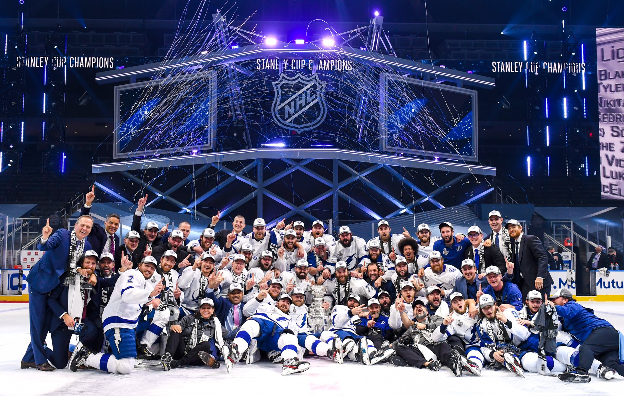 Youth Girl's Tampa Bay Lightning 2020 Stanley Cup Champions Script