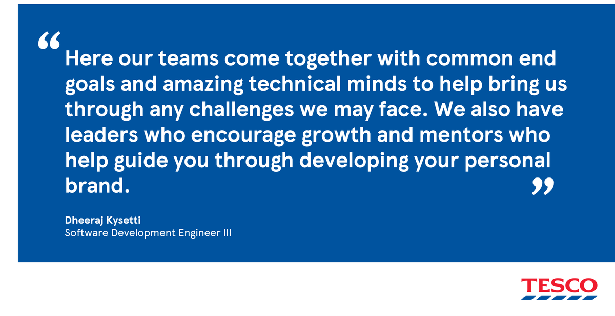 Tesco_Bengaluru's tweet photo. Working at Tesco Bengaluru is like being part of an extended family; our Technology teams across the world work hard to ensure we are constantly providing colleagues &amp; customers with what they need to have a great Tesco experience: hear more from Dheeraj: https://t.co/DUwwhzBIbQ https://t.co/OKxICGlXLC