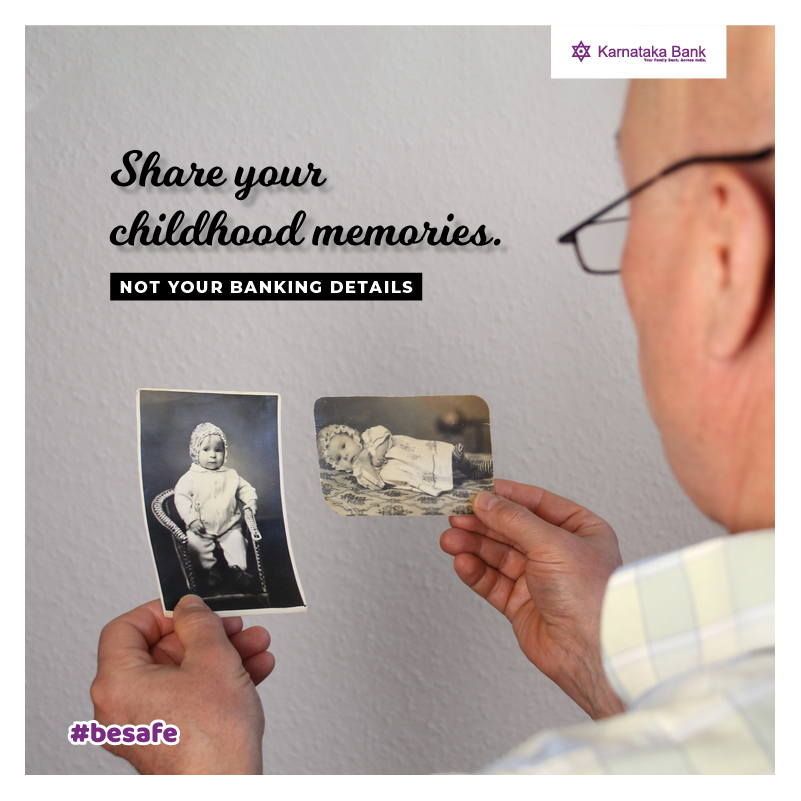 KarnatakaBank's tweet photo. Share what makes you happy, but never share your banking details. Be safe from online banking frauds.

#KarnatakaBank #BeSafe #cybersafety #cybersecurity #safebanking #banking #digitalbanking #onlinebanking #bankingfrauds #bankingexperience #customerexperience https://t.co/AW0Hdt1vRZ