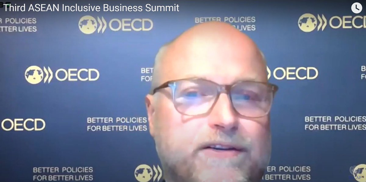 OECDglobal's tweet photo. "#InclusiveBusiness is one way out of this crisis. Through new business models, as well as existing last-mile infrastructure, networks & market knowledge, medium- & large-size firms can help provide goods, services & jobs to those most in need.” #OECD's Alex Böhmer at #3AIBSummit https://t.co/gOMo9m9j4O